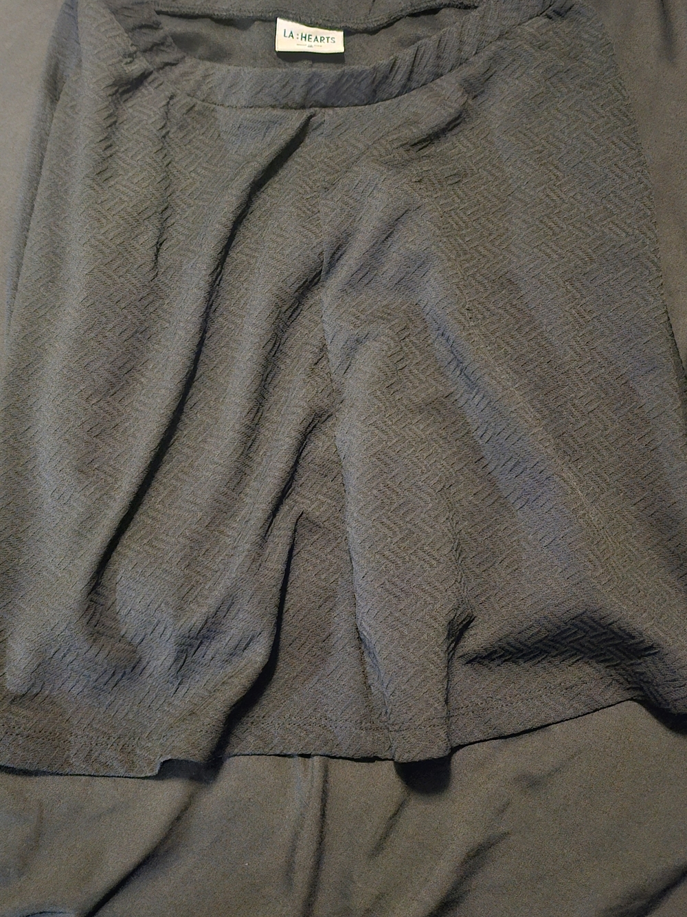 LA Hearts Black Textured Knit Skirt